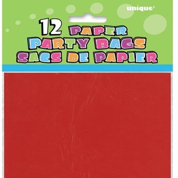 10/$20 Red Paper Party Favor Bags, 12ct - Picture 1 of 2